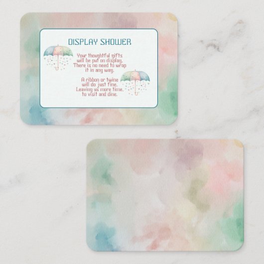 双子の男の子と女の子シャワー囲いカード エンクロージャーカード (正面/裏面)