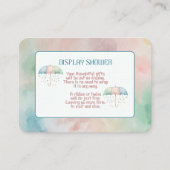 双子の男の子と女の子シャワー囲いカード エンクロージャーカード (正面)