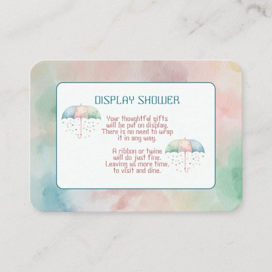 双子の男の子と女の子シャワー囲いカード エンクロージャーカード (正面)