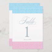 双子の男の子と女の子 | テーブルナンバーカード 招待状 (正面/裏面)