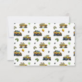 双子の男の子のサファリジャングルモンスタートラック誕生日 サンキューカード (裏面)