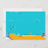双子の男の子のシュノーケリング誕生日招待状 招待状 (裏面)