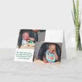 双子の男の子のファーストお誕生日ケーキ 招待状 (裏面)