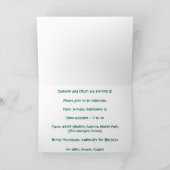 双子の男の子のファーストお誕生日ケーキ 招待状 (内部)