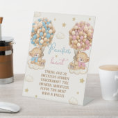 双子の男の子の女の子の赤ちゃんシャワーおしゃぶり狩りゲーム 台座サイン (インサイチュ)