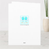 双子の男の子の赤ちゃん カード (裏面)