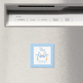 双子の男の子を持つコウテンチョウ マグネット (インサイチュ (食洗機))