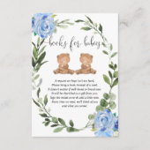 双子の男の子テディは、ベビーのための緑の青い本を負担 エンクロージャーカード (正面)