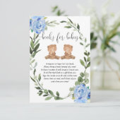 双子の男の子テディは、ベビーのための緑の青い本を負担 エンクロージャーカード (スタンド正面)