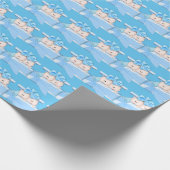 双子の男の赤ちゃんのプレゼントラップ紙 ラッピングペーパー (角)