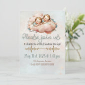 双子の男の赤ちゃん 招待状 (スタンド正面)