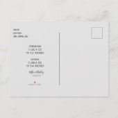 双子の白黒の写真誕生のお知らせ 案内ポストカード (裏面)