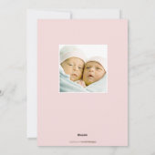 双子の祝福を告げる誕生発表 シーズンカード (裏面)