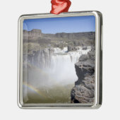 双子の秋のスネーク川に秋を押し寄せ メタルオーナメント (左)