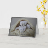 双子の積み重ねが祝いを述べる カード (黄色い花)