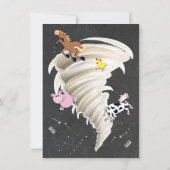 双子の竜巻誕生日パーティー招待状 招待状 (裏面)