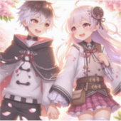 双子の絆:兄弟姉妹愛 シール (正面)