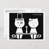 双子の良い葉書 ポストカード (正面/裏面)