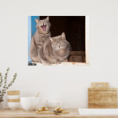 双子の虎猫 ポスター (キッチン)