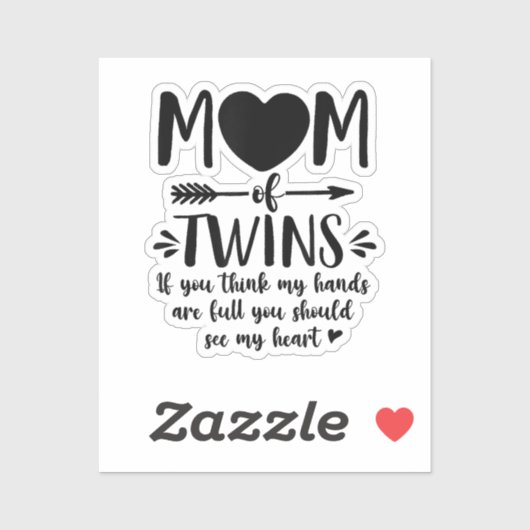 双子の誇りを持った母ツインママ母ママ人生の母 シール (シート)