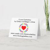 双子の誕生おめでとう！ カード (裏面)