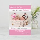 双子の誕生のお知らせ/サンキューカード 案内状 (スタンド正面)