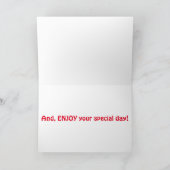 双子の誕生日がこの小さな鳥の願い カード (内部)