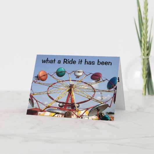 双子の誕生日それが乗っていたこと/おもしろいも カード (正面)