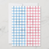 双子の誕生日と青とピンクのウサギ 招待状 (裏面)