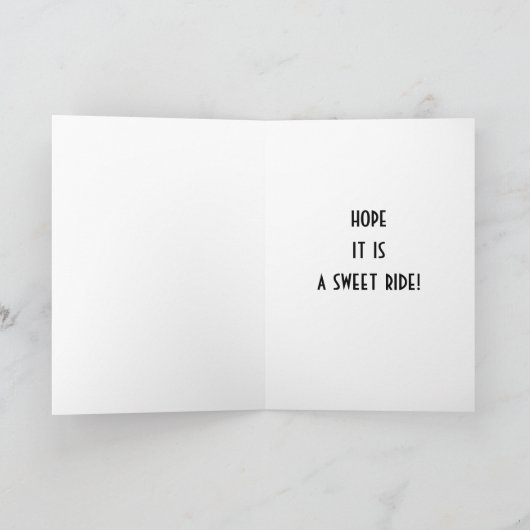 双子の誕生日の願いは甘い乗り物がある カード (内部)