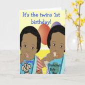 双子の誕生日カード1番 カード (黄色い花)