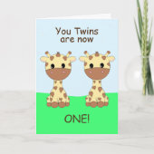 双子の誕生日カード カード (正面)