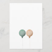 双子の誕生日パーティーに２匹の子猫たち 招待状 (裏面)