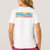 双子の誕生日パーティーTシャツ（女の子） Tシャツ (裏面)