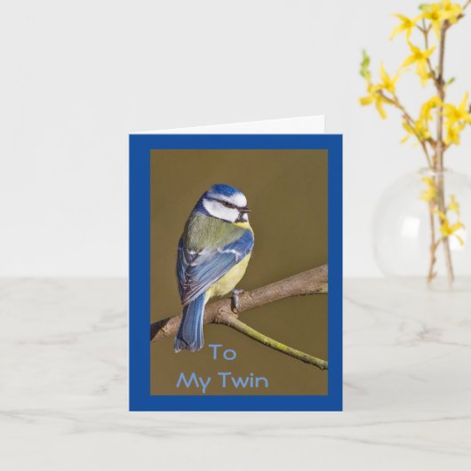 双子の誕生日 カード (黄色い花)