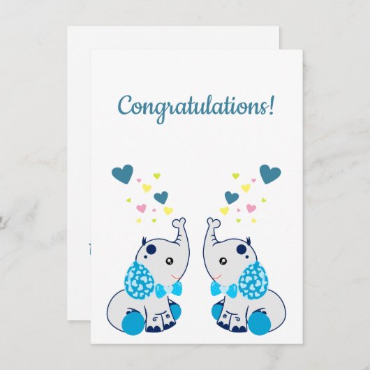 双子の誕生，おめでとう (正面/裏面)