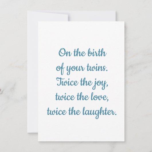 双子の誕生，おめでとう (裏面)