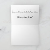 双子の赤ちゃんおめでとうカード、女の子と男の子の双子、 カード (内部)