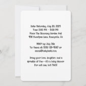 双子の赤ちゃんのシャワーくまの招待状 招待状 (裏面)