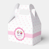 双子の赤ちゃんのシャワーの乳母車の引出物箱 フェイバーボックス (正面サイド)