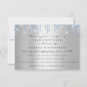 双子の赤ちゃんのシャワー 足 グリッター ドリップ 男の子 招待状 (正面)