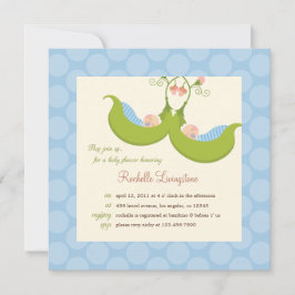 双子の赤ちゃんの歓迎会 ~えんどう豆の双子ちゃん~ 招待状