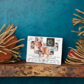 双子の赤ちゃんの統計 フォト コラージュ モノグラム フォトプラーク (側面)