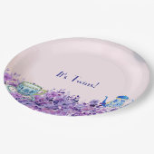 双子の赤ちゃんシャワーのお茶 ペーパープレート (アングル)