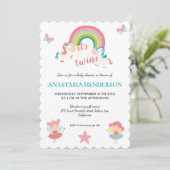 双子の赤ちゃんシャワーの招待状だ。 (スタンド正面)