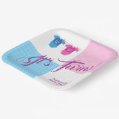 双子の赤ちゃんシャワーパーティーガールボーイ。 ペーパープレート (傾斜あり)