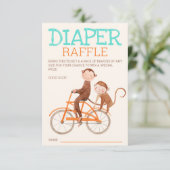 双子の赤ちゃんシャワーモンダブルトラブルオムツ エンクロージャーカード (スタンド正面)