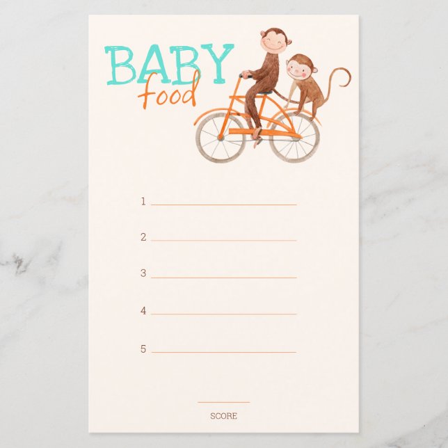 双子の赤ちゃんシャワー可愛いモンキーダブルトラブル (正面)