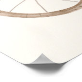 双子の赤ちゃんシャワー可愛いモンキーダブルトラブル ポスター (角)