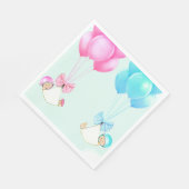 双子の赤ちゃんシャワー スタンダードランチョンナプキン (角)